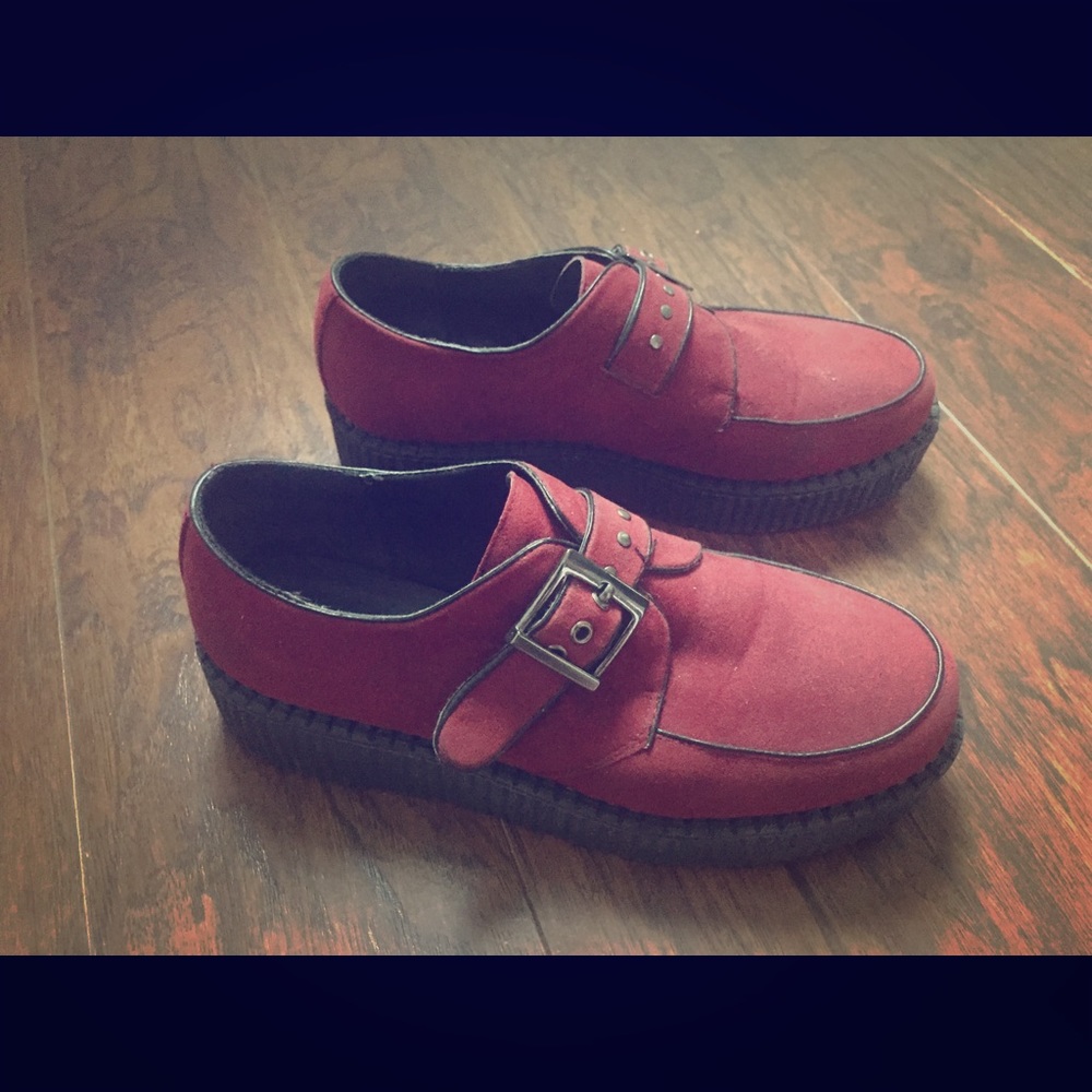 💋Burgundy Platform Creepers